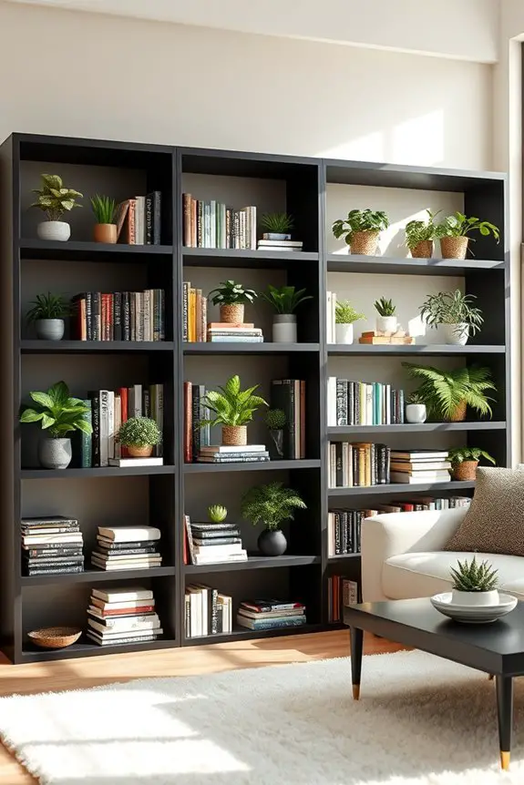 books plants creative styling