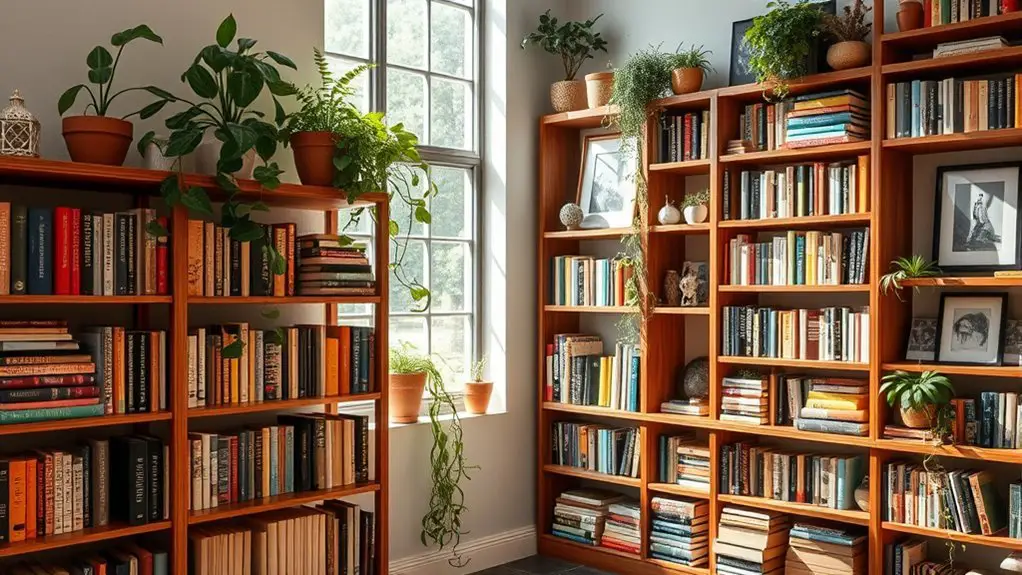 bookshelf background wallpaper ideas