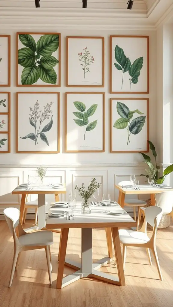 botanical art enhances ambiance