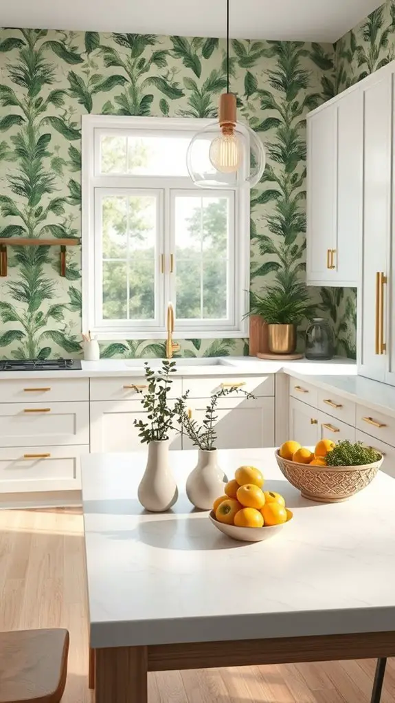 botanical green kitchen transformation