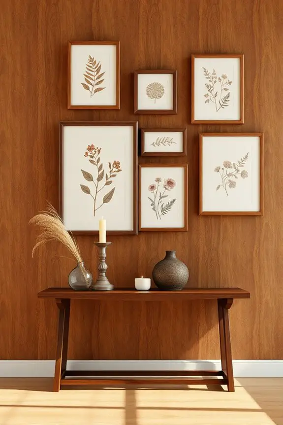 botanical prints enhance decor