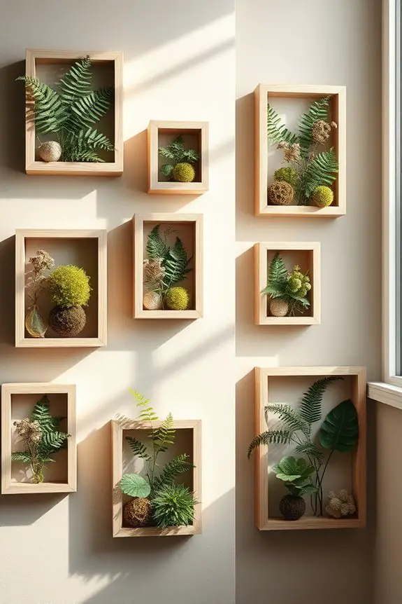 botanical shadow box decor