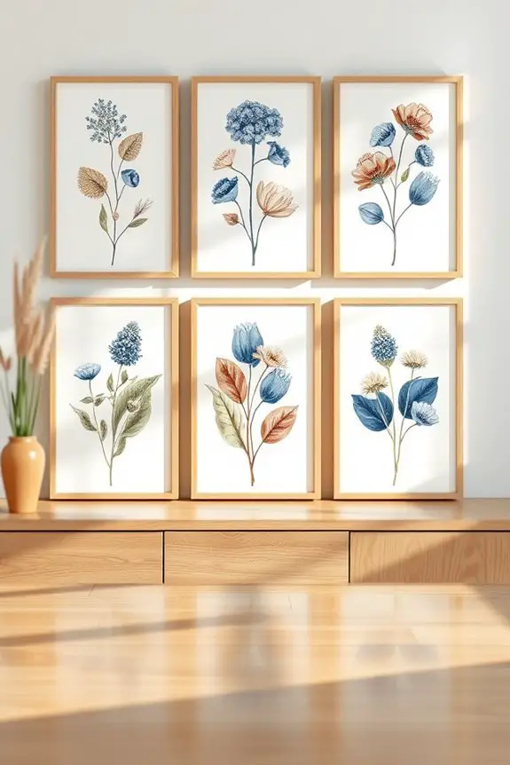 botanical wall art serenity