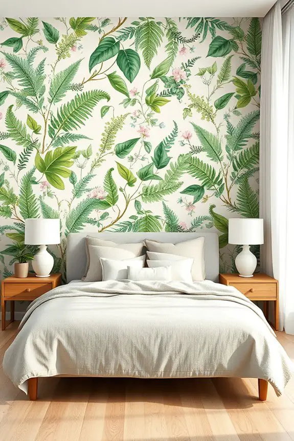 botanical wallpaper transforms spaces