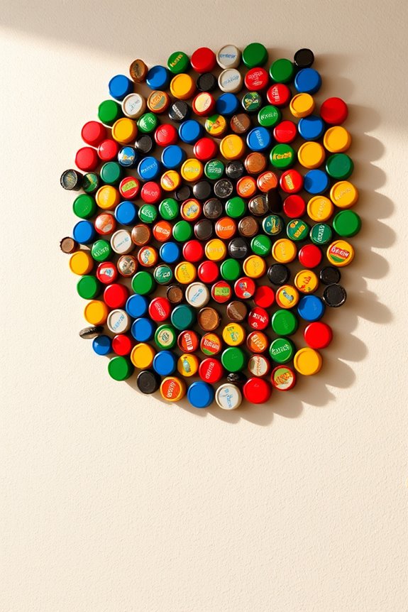 bottle cap art creation