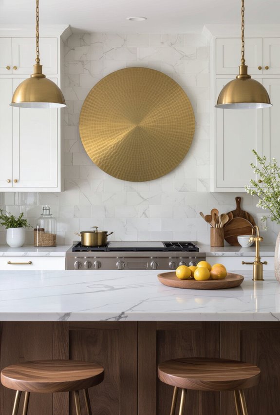 brass circles with perforated steel