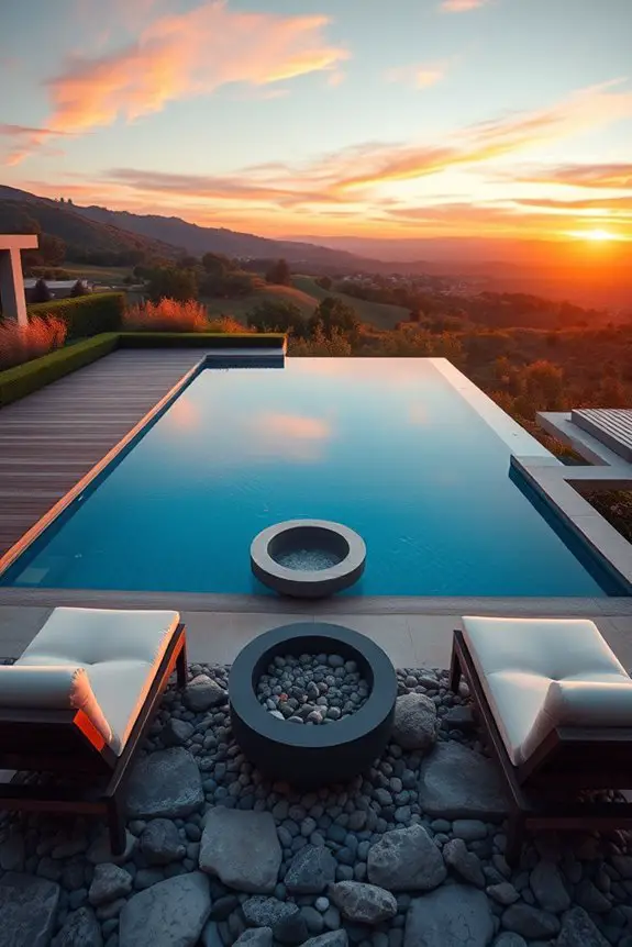 breathtaking poolside sunset views
