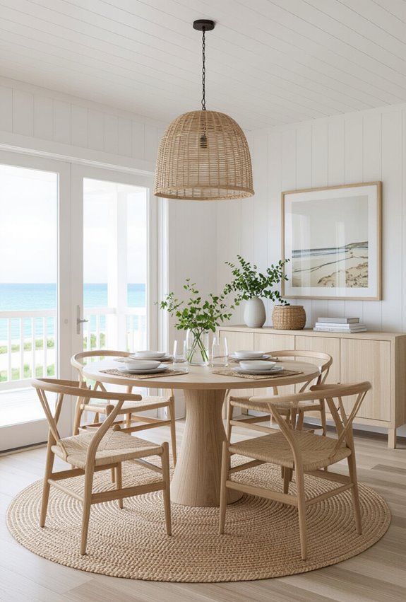 breezy citrus seaside dinner setup