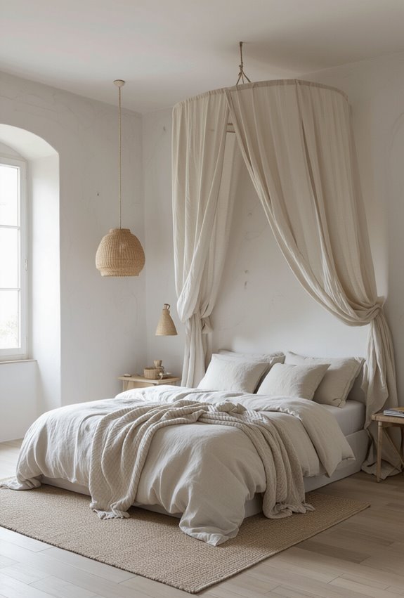 breezy linen draped canopy