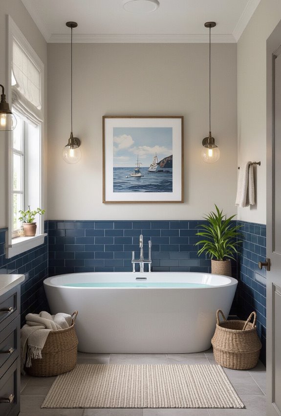 breezy nautical macram bathroom