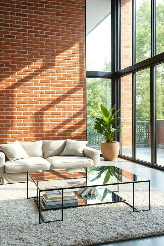 brick and glass fusion