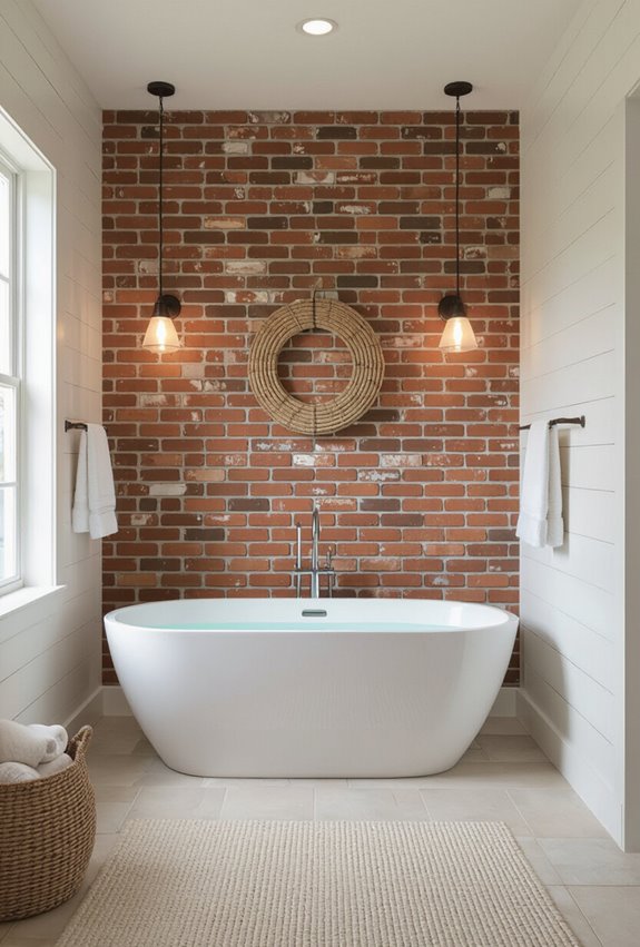 brick and shiplap warmth