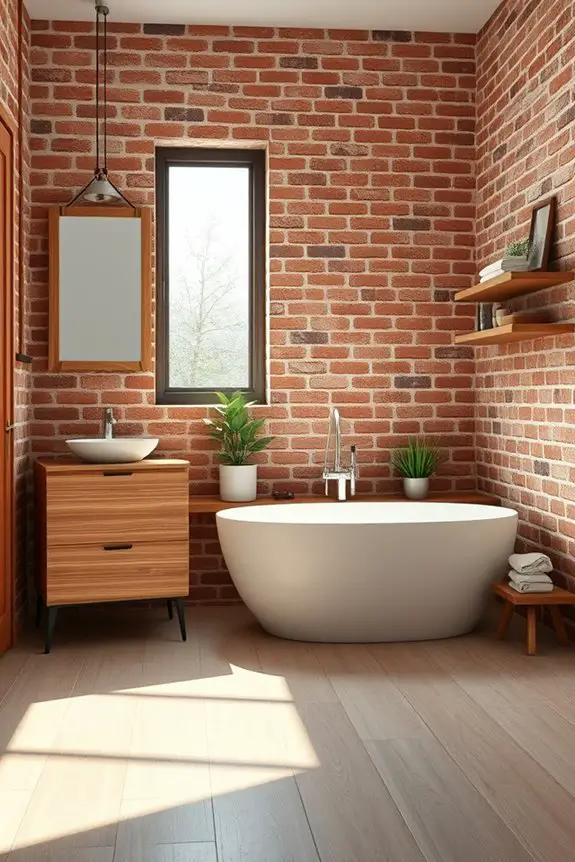 brick and wood harmony