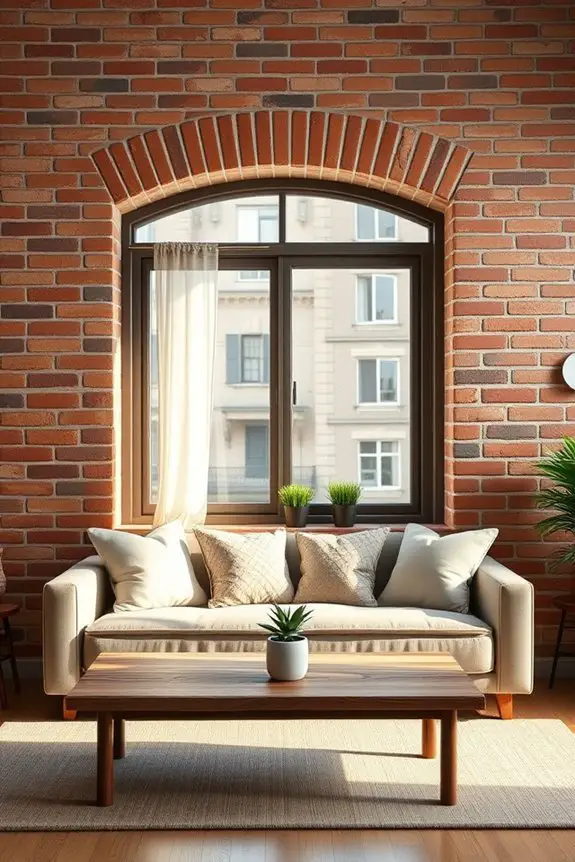 brick framed window elegance