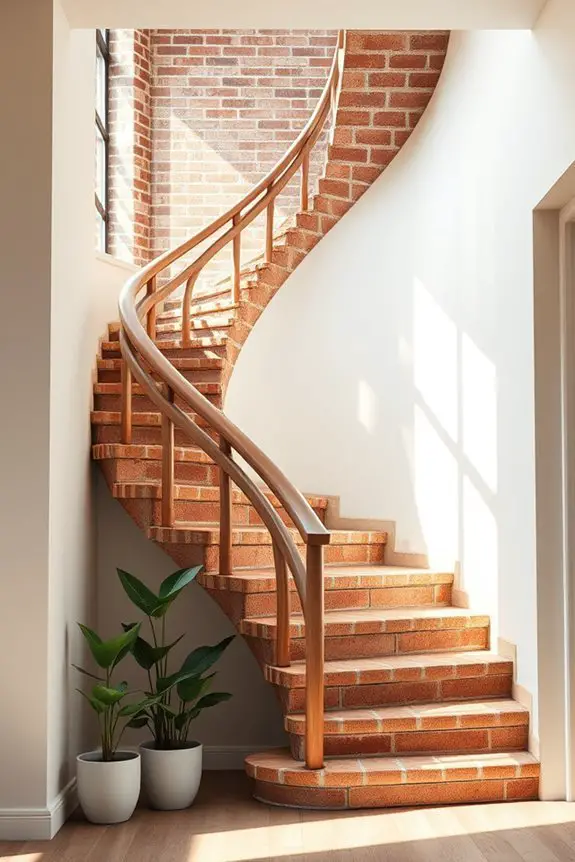 brick staircases add charm