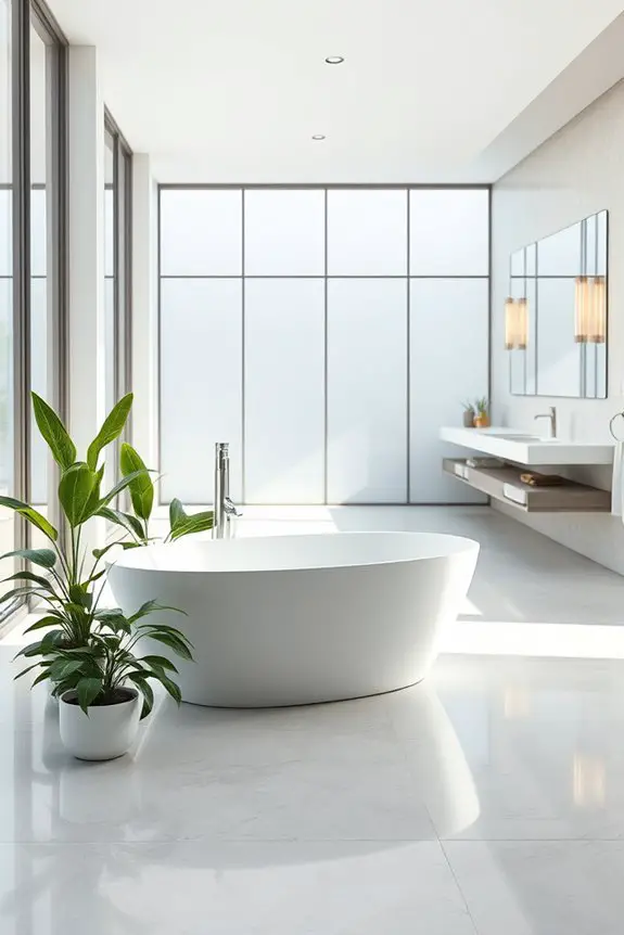bright airy bathroom design