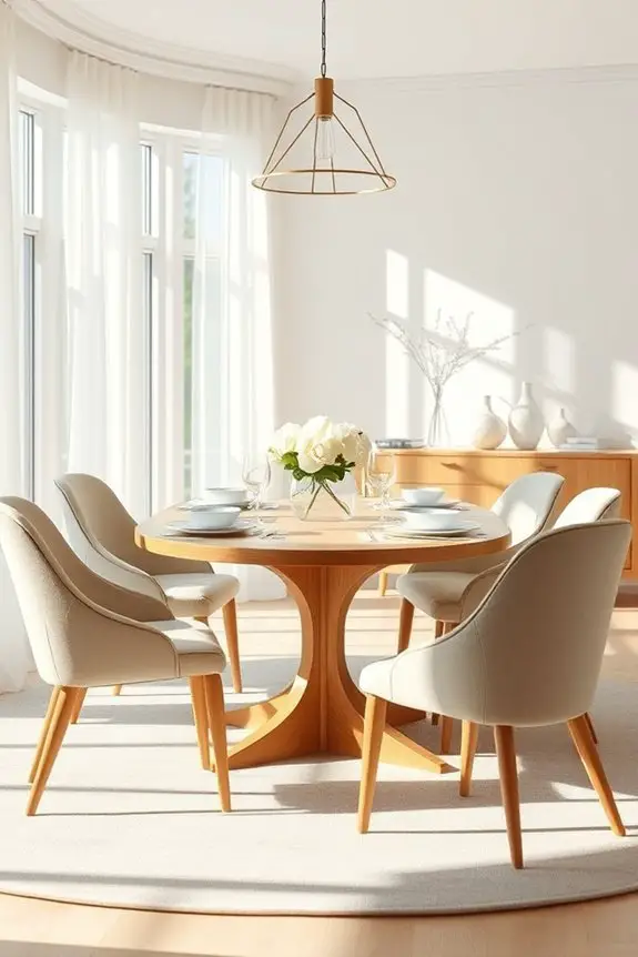 bright airy dining room