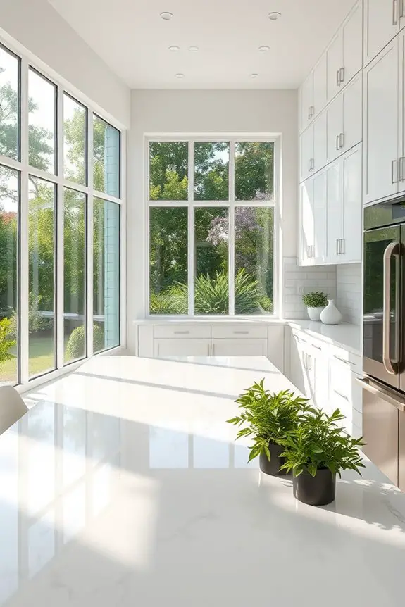 bright airy kitchen windows