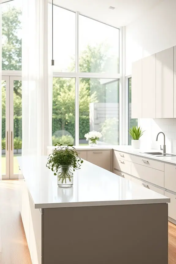 bright airy kitchen windows