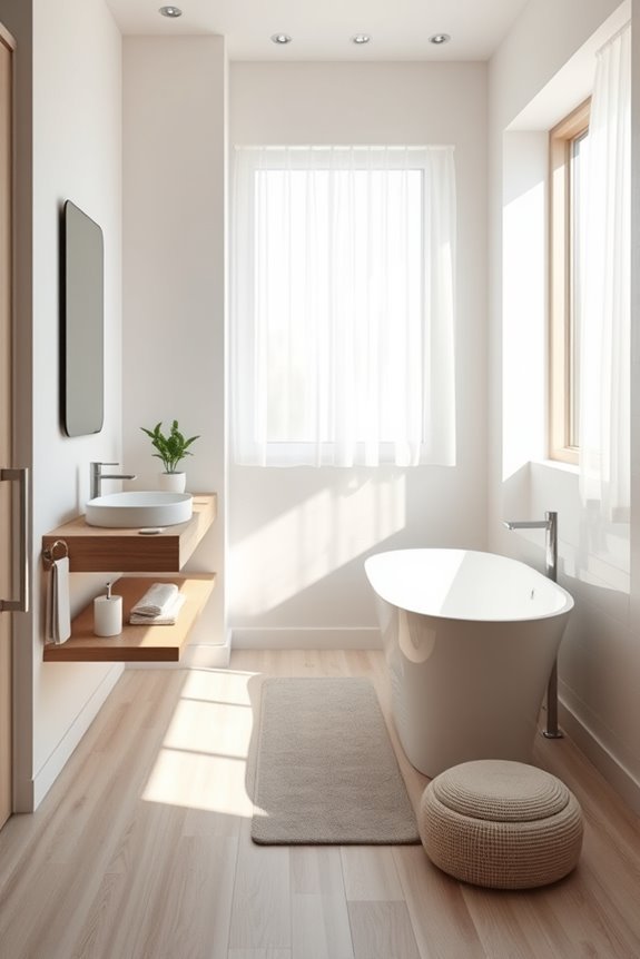 bright airy minimalist bathroom