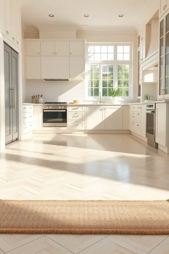 bright and inviting kitchen flooring