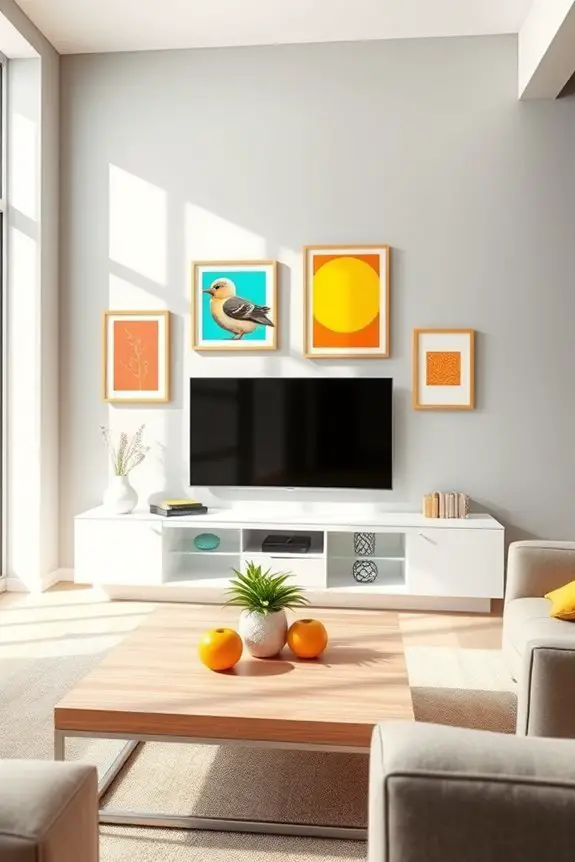 bright colors enhance decor