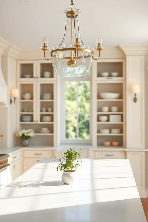 bright cream and white lighting