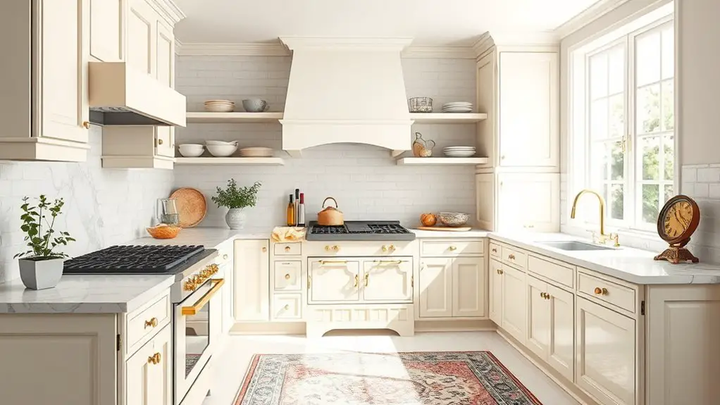 bright creamy kitchen designs