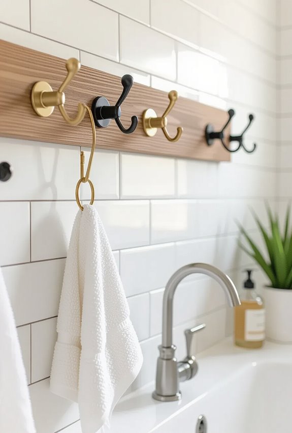 bright decorative moisture resistant hooks
