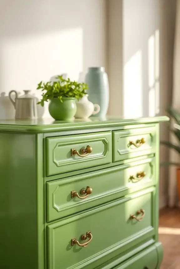 bright green chalk paint