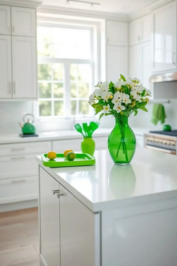 bright green kitchen accessories