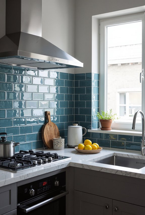 bright reflective glossy frosted tile