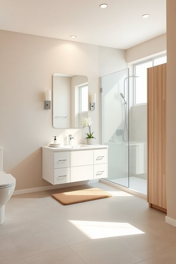 bright safe bathroom lighting