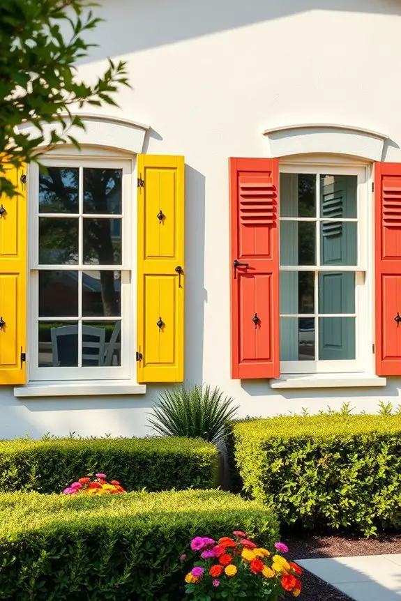 bright shutters enhance curb appeal