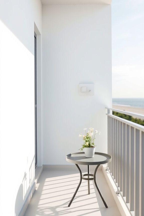 bright white balcony oasis