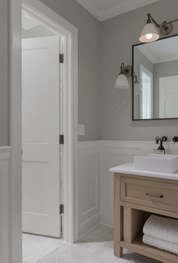 bright white trim and doors