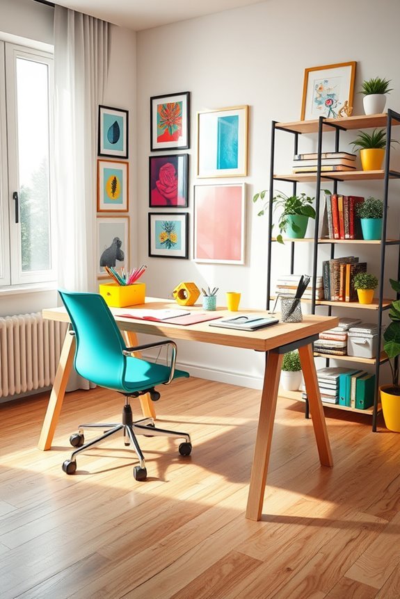 bright workspace color accents