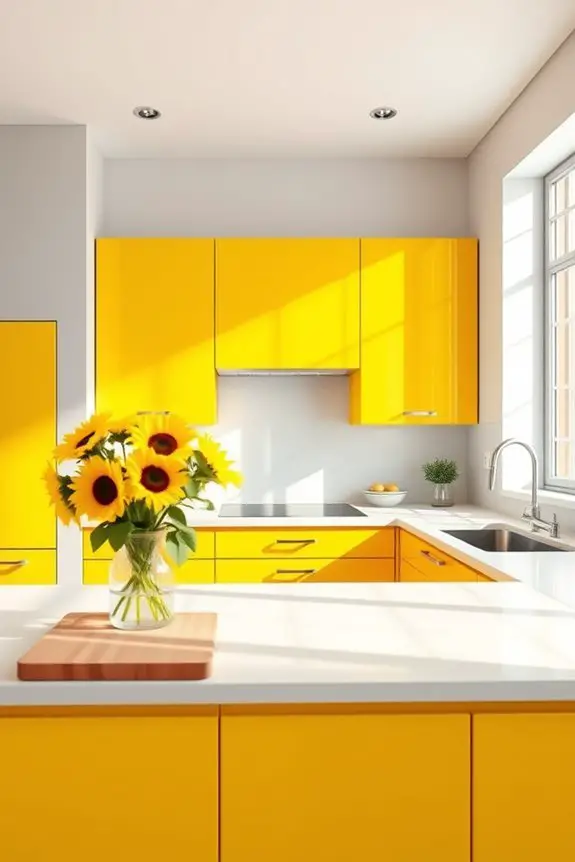 bright yellow kitchen transformation