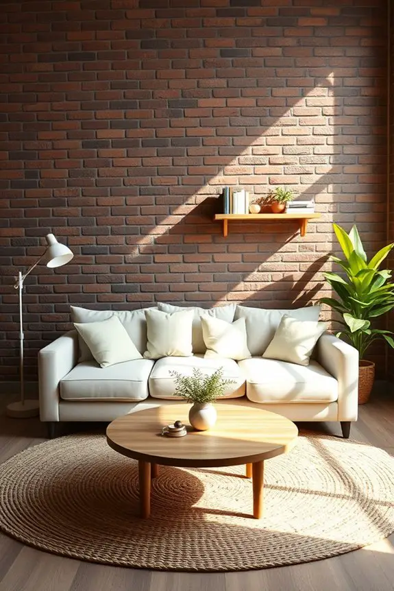 brighten dark brick room