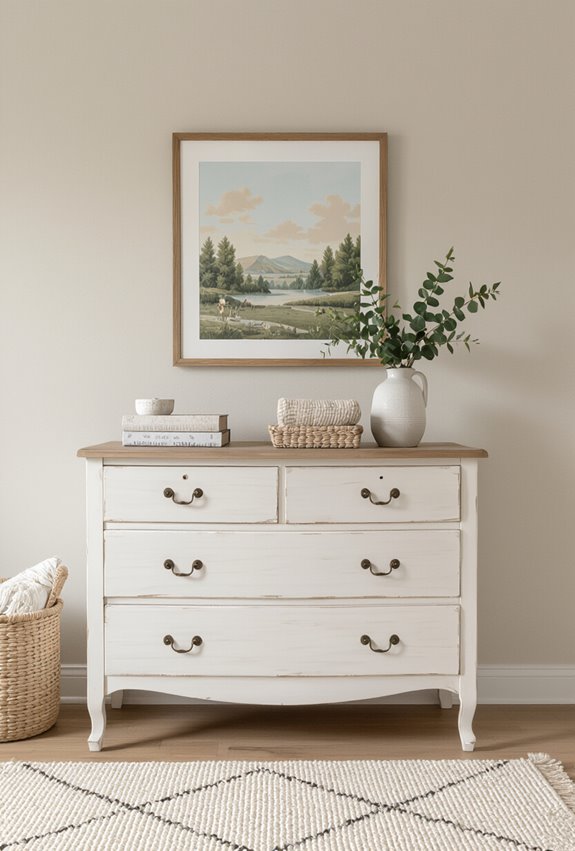 brighten dresser with chalk paint