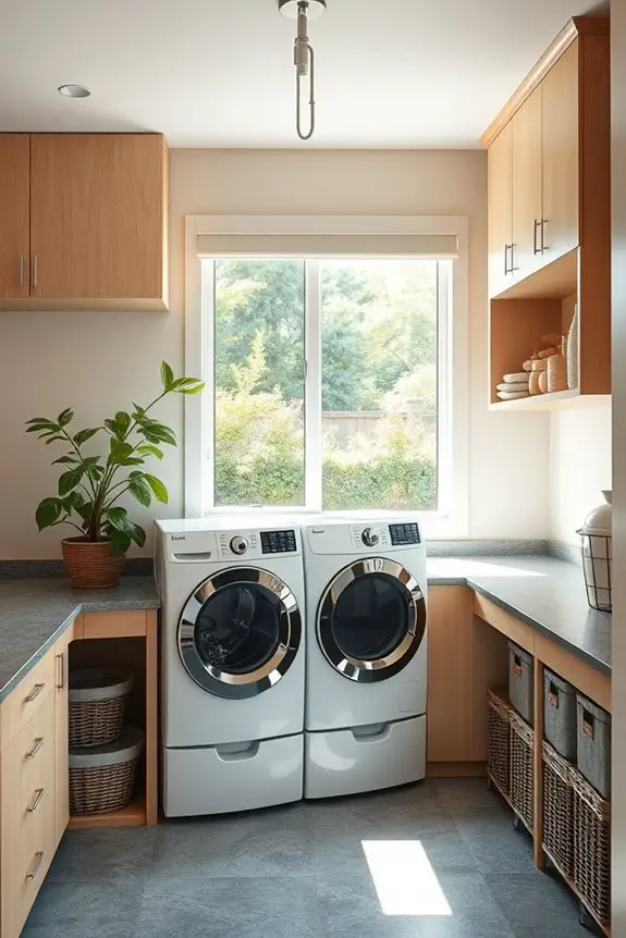 brighten garage laundry space