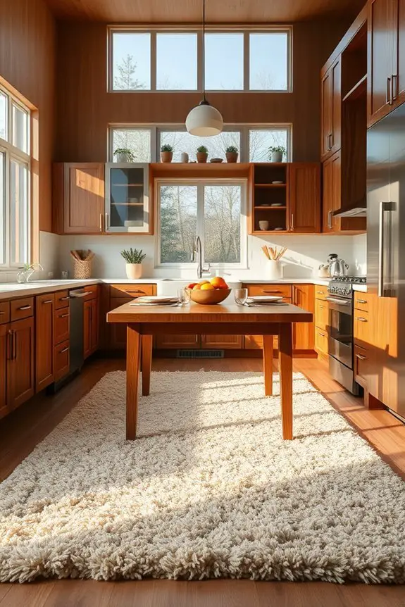 brown and cream rug