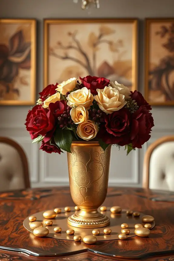 brown and gold elegance