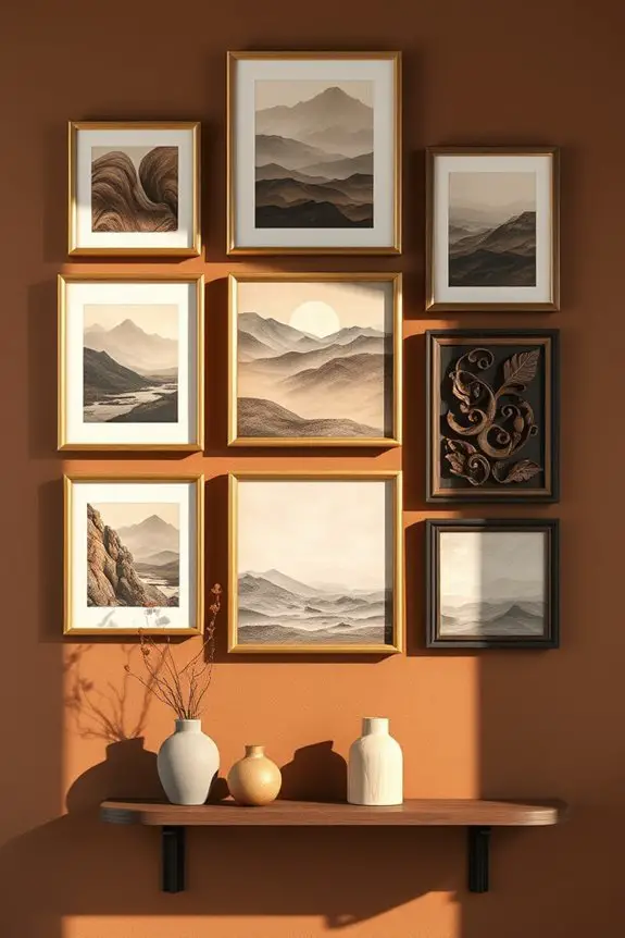 brown art collage techniques