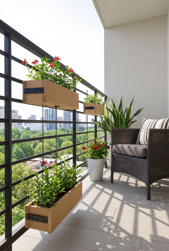budget balcony railing planters