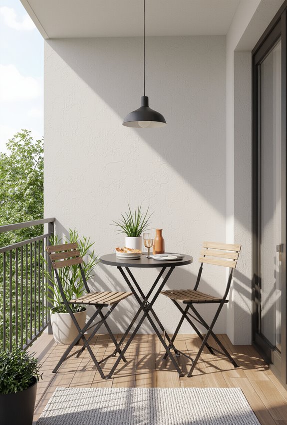 budget friendly balcony bistro setup