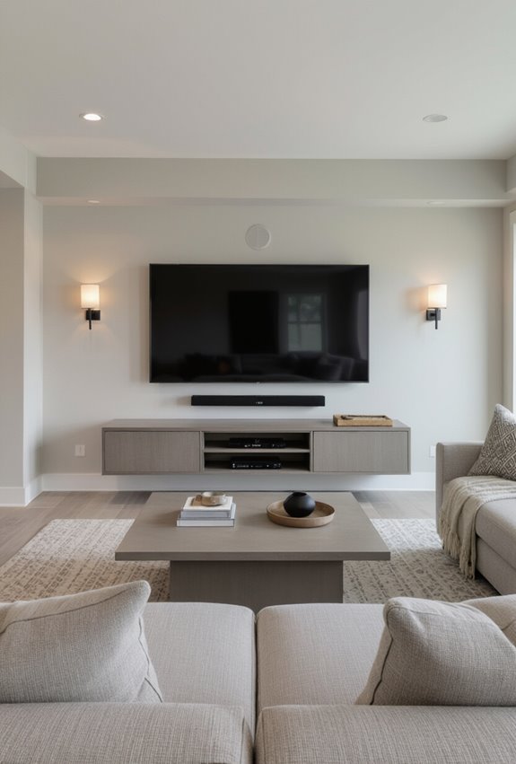 budget friendly basement media makeover