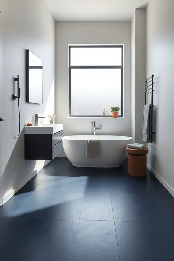 budget friendly midnight blue linoleum