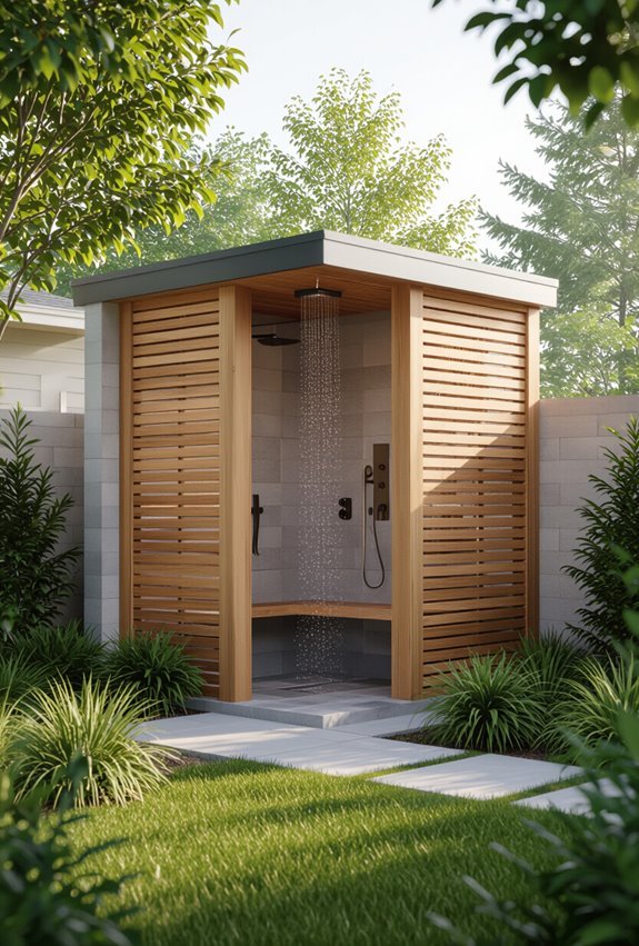 build a stylish outdoor shower