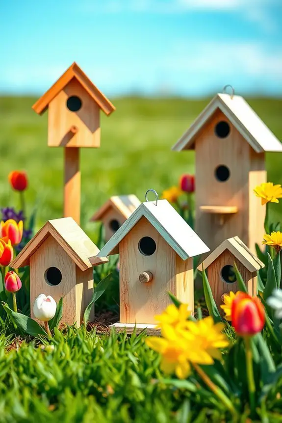 build and decorate birdhouses